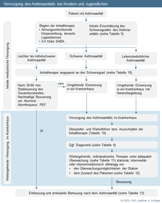 Abbildung 9: Versorgung des Asthmaanfalls bei Kindern und Jugendlichen